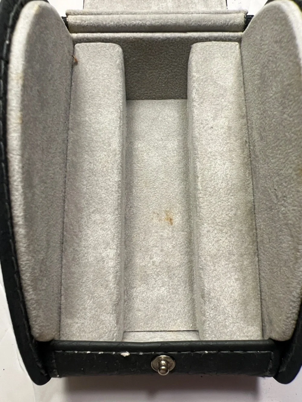 Vintage Movado Gray Textured Leather Watch Travel Case Empty , Used.